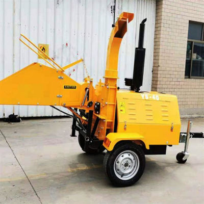 La máquina de madera de alta velocidad 0.8t/H Pto del burilador del registro accionó la trituradora los 44×38cm del burilador