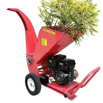 trituradora de la rama de la madera fresca del motor de gasolina 13hp/rama de madera que salta la máquina