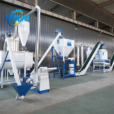 Línea de producción de piensos para aves de corral de 200 a 1000 kg/h