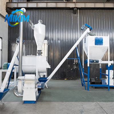 Línea de producción de piensos para aves de corral de 200 a 1000 kg/h