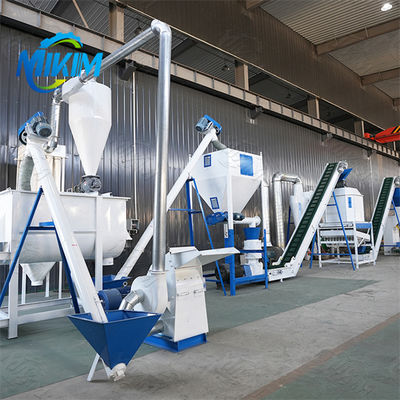 Alta eficiencia, baja tasa de fallos, línea de producción de pellets de alimentación totalmente automática para granjas avícolas