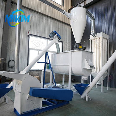 Línea de producción inteligente, automatizada, de ahorro de energía y respetuosa con el medio ambiente de pellets para piensos para aves de corral