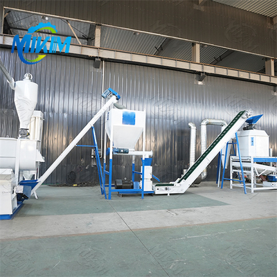 Línea de producción de pellets de pienso con gran capacidad de producción y alta eficiencia para satisfacer las necesidades de la producción a gran escala