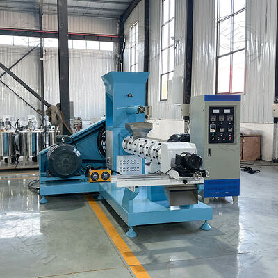 Stainless Steel Fish Feed Extruder Machine with 100-2000 kg/h Capacity and Automatic Feeding for Pet Food Processing