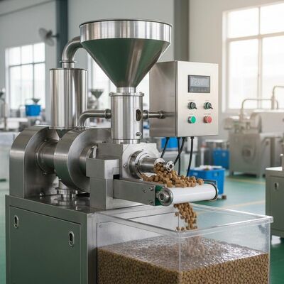 Máquina automática de pellets para alimentos para peces de acero inoxidable con capacidad de 100-2000 kg/h para alimentos flotantes y hundidos