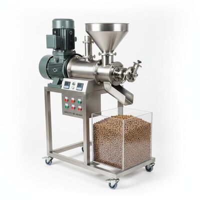 Máquina de pellets de alimentación de peces con extrusora de tornillo único con capacidad de 100-2000 kg/h, construcción de acero inoxidable y fácil operación