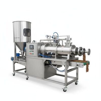 Máquina de extrusión de alimentos para peces de acero inoxidable con capacidad de 100-2000 kg/h y alimentación automática para el procesamiento de alimentos para mascotas