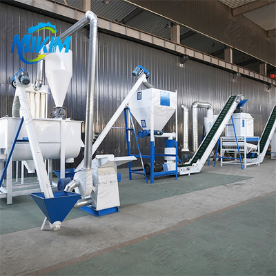Línea de producción de piensos para aves de corral de 200 a 1000 kg/h