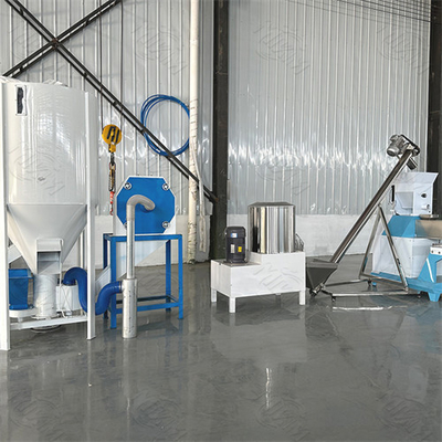 Línea de producción de pellets de alimentación de pescado grande de acero inoxidable