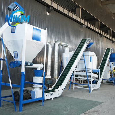 Línea de producción inteligente, automatizada, de ahorro de energía y respetuosa con el medio ambiente de pellets para piensos para aves de corral