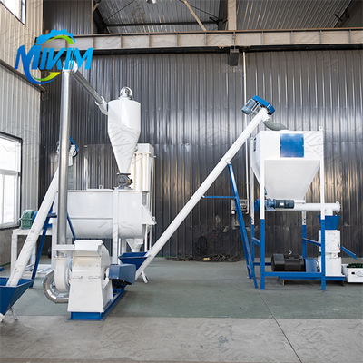 Línea de producción de pellets de alimentación totalmente automática de bajo costo y alto rendimiento, adecuada para granjas de todos los tamaños.