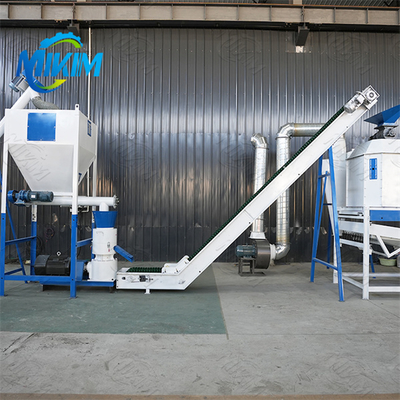 Línea de producción de pellets de pienso con ahorro energético y equipo totalmente automático, adecuado para granjas avícolas de diversos tamaños, altamente automatizado.