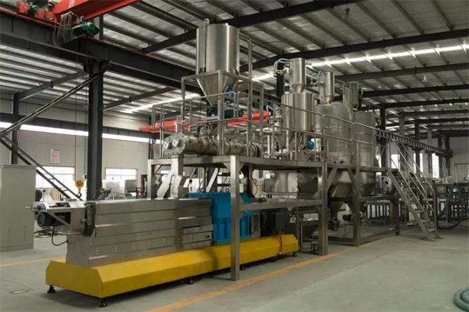 Alimentación de Ton Per Hour Pet Dog de la capacidad grande 1 que hace la cadena de producción de la alimentación del animal doméstico del extrusor