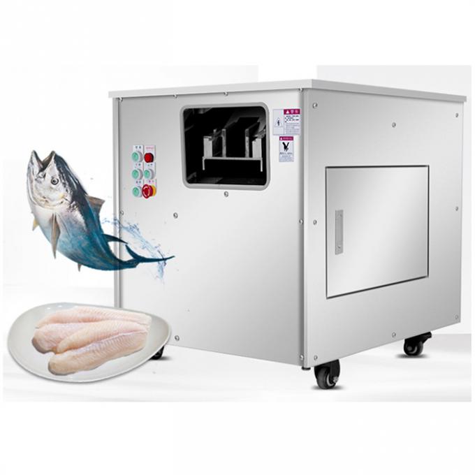 Máquina automática de acero inoxidable Salmon Meat Processing Machine del prendedero del corte de la cortadora de los pescados